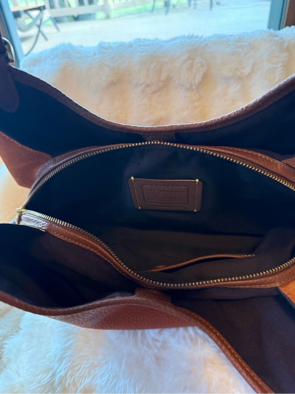 Coach Lori Bag Pebbled Leather Shoulder Bag in Cognac & Saddle Brown - Canyon - Picture 16 of 16